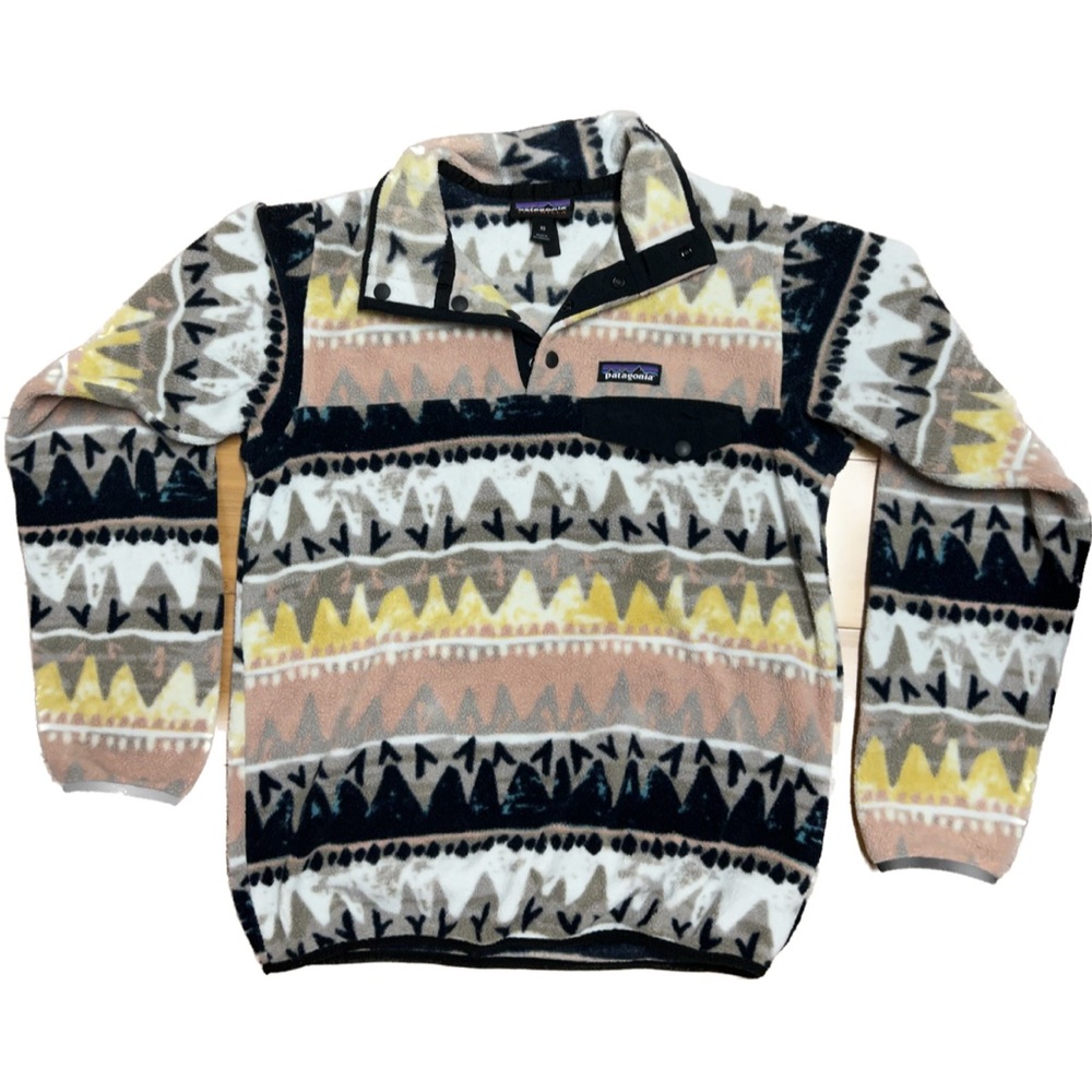 Patagonia Synchilla Fleece Snap-T Bandicoot Marrow Grey Pull Over Women’s XS